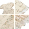 image:imageIDOPIP Kids Girls Short Sleeve Embroidery Floral Lace Tulle Dress 511YApricot