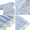 image:imageIDOPIP Kids Girls Short Sleeve Embroidery Floral Lace Tulle Dress 511YBlue