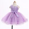 image:imageIDOPIP Toddler Flower Girl Lace Dress Asymmetric Tiered Tulle Gown 3M6TPurple