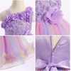 image:imageIDOPIP Toddler Flower Girl Lace Dress Asymmetric Tiered Tulle Gown 3M6TRainbow Purple