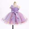 image:imageIDOPIP Toddler Flower Girl Lace Dress Asymmetric Tiered Tulle Gown 3M6TRainbow Purple