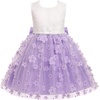 image:imageIDOPIP Toddlers Lace Flower Girl Dress VBack Bow Birthday Dress 27 YearsPurple