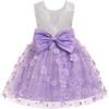 image:imageIDOPIP Toddlers Lace Flower Girl Dress VBack Bow Birthday Dress 27 YearsPurple
