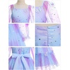 image:imageIDOPIP Toddler Baby Girls Dresses Long Puff Sleeve Pageant Mesh Tutu Dress Infant Wedding Baptism Photo Shoot Tulle DressGradient Blue
