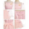 image:imageIDOPIP Toddler Baby Girls Dresses Long Puff Sleeve Pageant Mesh Tutu Dress Infant Wedding Baptism Photo Shoot Tulle DressPink  Stars