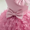 image:imageIDOPIP Flower Girl Butterfly Bowknot Tutu Dress for Kids Baby Birthday Wedding Party Dresses Toddler Pageant Tulle Gown 16TDusty Pink