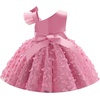 image:imageIDOPIP Flower Girl Butterfly Bowknot Tutu Dress for Kids Baby Birthday Wedding Party Dresses Toddler Pageant Tulle Gown 16TDusty Pink