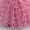 image:imageIDOPIP Flower Girl Butterfly Bowknot Tutu Dress for Kids Baby Birthday Wedding Party Dresses Toddler Pageant Tulle Gown 16TDusty Pink