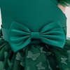 image:imageIDOPIP Flower Girl Butterfly Bowknot Tutu Dress for Kids Baby Birthday Wedding Party Dresses Toddler Pageant Tulle Gown 16TGreen