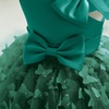 image:imageIDOPIP Flower Girl Butterfly Bowknot Tutu Dress for Kids Baby Birthday Wedding Party Dresses Toddler Pageant Tulle Gown 16TGreen