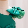 image:imageIDOPIP Flower Girl Butterfly Bowknot Tutu Dress for Kids Baby Birthday Wedding Party Dresses Toddler Pageant Tulle Gown 16TGreen