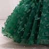image:imageIDOPIP Flower Girl Butterfly Bowknot Tutu Dress for Kids Baby Birthday Wedding Party Dresses Toddler Pageant Tulle Gown 16TGreen