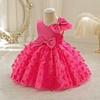 image:imageIDOPIP Flower Girl Butterfly Bowknot Tutu Dress for Kids Baby Birthday Wedding Party Dresses Toddler Pageant Tulle Gown 16THot Pink