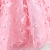 image:imageIDOPIP Flower Girl Butterfly Bowknot Tutu Dress for Kids Baby Birthday Wedding Party Dresses Toddler Pageant Tulle Gown 16TPink