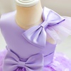 image:imageIDOPIP Flower Girl Butterfly Bowknot Tutu Dress for Kids Baby Birthday Wedding Party Dresses Toddler Pageant Tulle Gown 16TPurple