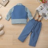 image:imageIDOPIP Toddler Baby Boys Formal Suit Gentleman Bowtie Shirt Suspenders Pants Vest Waistcoat 5PCS Party Wedding Tuxedo ClothesBlue