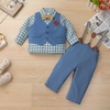 image:imageIDOPIP Toddler Baby Boys Formal Suit Gentleman Bowtie Shirt Suspenders Pants Vest Waistcoat 5PCS Party Wedding Tuxedo ClothesBlue