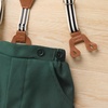 image:imageIDOPIP Toddler Baby Boys Formal Suit Gentleman Bowtie Shirt Suspenders Pants Vest Waistcoat 5PCS Party Wedding Tuxedo ClothesGreen