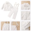 image:imageIDOPIP Toddler Baby Boys Formal Suit Gentleman Bowtie Shirt Suspenders Pants Vest Waistcoat 5PCS Party Wedding Tuxedo ClothesWhite