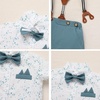 image:imageIDOPIP Toddler Baby Boys Formal Suit Gentleman Dress Shirt with Bowtie  Suspender Pants Birthday Party Wedding Clothes 9M6TPale Green