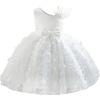 image:imageIDOPIP Flower Girl Butterfly Bowknot Tutu Dress for Kids Baby Birthday Wedding Party Dresses Toddler Pageant Tulle Gown 16TWhite