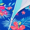 image:imageIDOPIP Girls Mermaid Floral Print One Piece Swimsuit Bathing Suit Sun Protection UPF 50 Rash Guard Zipper Surfing BeachwearBlue Floral