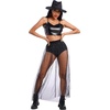 image:imageIDOPIP Women See Through Mesh Skirt Sparkly Star Beach Cover Up Sequins Galaxy Skirt Sexy Casual Tulle High Waist Maxi SkirtBlackpolka Dot
