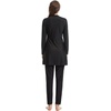 image:imageMuslim Swimsuits for Women Modest Burkini Swimsuit Islamic Long Sleeve Floral Full Cover Hijab Top Pants Bathing SuitBlack
