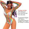 image:imageSexy Rainbow Fishnet Cover up Dress Stretchy Swimsuit for Women Fishnet Bodysuit Sheer Mesh Bodycon Lingerie SleepwearRainbow Bodysuit