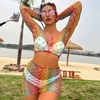 image:imageSexy Rainbow Fishnet Cover up Dress Stretchy Swimsuit for Women Fishnet Bodysuit Sheer Mesh Bodycon Lingerie SleepwearRainbow Skirt Set