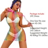 image:imageSexy Rainbow Fishnet Cover up Dress Stretchy Swimsuit for Women Fishnet Bodysuit Sheer Mesh Bodycon Lingerie SleepwearRainbow Sleeveless