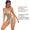 image:imageSexy Rainbow Fishnet Cover up Dress Stretchy Swimsuit for Women Fishnet Bodysuit Sheer Mesh Bodycon Lingerie SleepwearRainbow Sleeveless Hollow