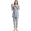 image:imageMuslim Swimsuits for Women Modest Burkini Swimsuit Islamic Long Sleeve Floral Full Cover Hijab Top Pants Bathing SuitGray