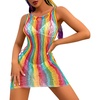Rainbow Sleeveless Lace
