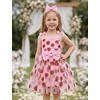 image:imageIDOPIP Toddler Baby Girl Birthday Fairy Dress Bow Headband Princess DressesPink Strawberry