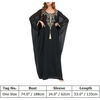 image:imageIDOPIP Abayas for Women Muslim Ramadan Dress Long Sleeve Floral Maxi Moroccan Kaftan Dress Loose Islamic Dubai Pakistani RobeBlack Tassel
