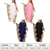 image:imageIDOPIP Abayas for Women Muslim Ramadan Dress Long Sleeve Floral Maxi Moroccan Kaftan Dress Loose Islamic Dubai Pakistani RobeWhite