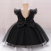 image:imageIDOPIP Toddler Flower Girl Dress Ruffle Tulle VBack Birthday Pageant GownBlack