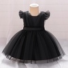 image:imageIDOPIP Toddler Flower Girl Dress Ruffle Tulle VBack Birthday Pageant GownBlack