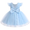 image:imageIDOPIP Toddler Flower Girl Dress Ruffle Tulle VBack Birthday Pageant GownBlue