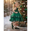 image:imageIDOPIP Toddler Sequin Flower Girl Dress for Wedding Birthday Party PageantEmerald Green