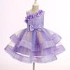 image:imageIDOPIP Toddler Sequin Flower Girl Dress for Wedding Birthday Party PageantRainbow Purple
