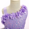image:imageIDOPIP Toddler Sequin Flower Girl Dress for Wedding Birthday Party PageantRainbow Purple