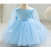 image:imageToddler Girls VBack Bow Beads Tulle Birthday Flower Girl Dress 624M 26YBlue