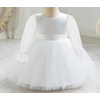 image:imageToddler Girls VBack Bow Beads Tulle Birthday Flower Girl Dress 624M 26YWhite