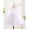 image:imageToddler Girls VBack Bow Beads Tulle Birthday Flower Girl Dress 624M 26YWhite