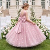 image:imageIDOPIP Butterfly Flower Girl VBack Bow Dress for Kid Wedding Pageant PartyDusty Pink