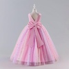 image:imageIDOPIP Butterfly Flower Girl VBack Bow Dress for Kid Wedding Pageant PartyPink  Sequin Star