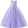 image:imageIDOPIP Butterfly Flower Girl VBack Bow Dress for Kid Wedding Pageant PartyPurple