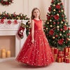 image:imageIDOPIP Butterfly Flower Girl VBack Bow Dress for Kid Wedding Pageant PartyRed